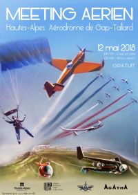Meeting aérien Hautes-Alpes - Aérodrome de Gap-Tallard. Le samedi 12 mai 2018 à Gap-Tallard. Hautes-Alpes.  10H00